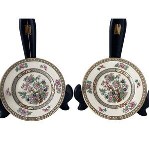 Crown Ducal AGR England Indian India Tree 6.5in Salad Dessert Plate Smooth Rim 2